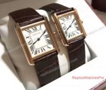 Swiss Quartz Replica Cartier Tank Solo Midsize Watch Rose Gold